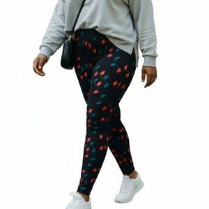 LIGHT UP THE ROOM Zoe +Liv Christmas Lights Leggings sz XL